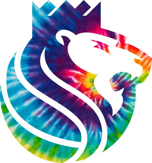 Sacramento Kings rainbow spiral tie-dye logo vinyl decal